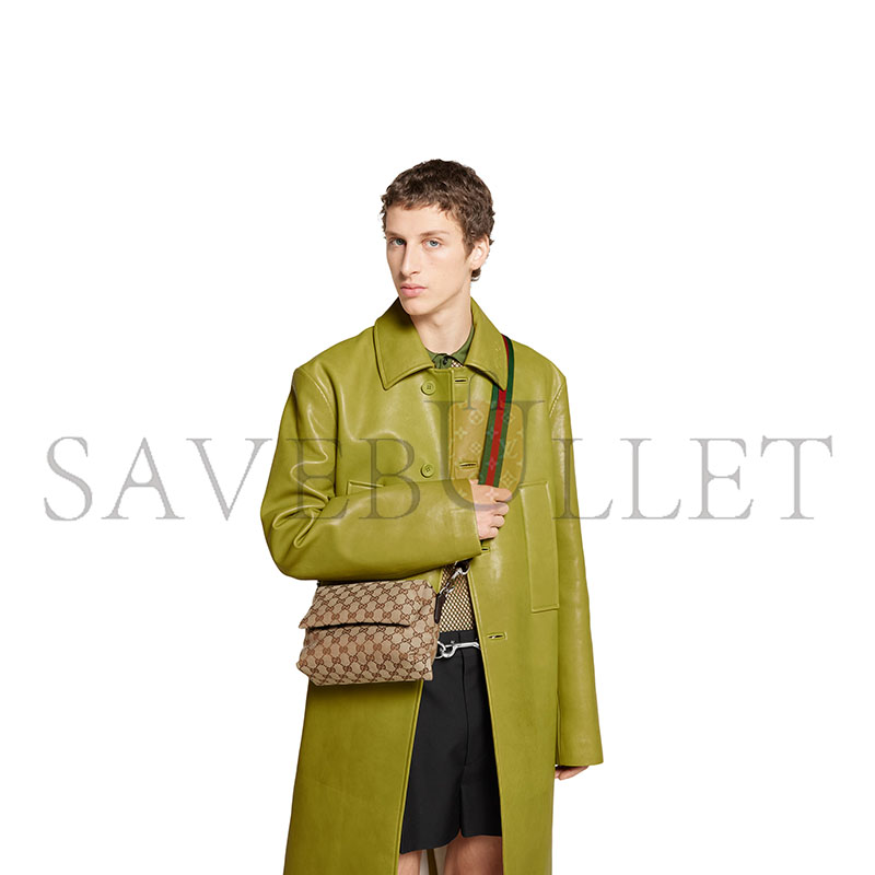 GUCCI GG CANVAS SMALL CROSSBODY BAG 821617 (19*15*7cm)